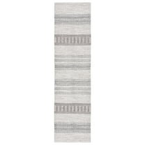 SAFAVIEH Natura Aindreas Geometric Runner Rug, Grey/Black, 2'3" x 9'