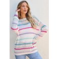 thumbnail image 6 of Redhotype Chic Striped Crochet Sweater: Comfy & Stylish Fit!, 6 of 8