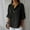 Black, variant on Women Tops Summer Short Sleeve Tops Fashion V Neck Leisure Three-quarter Sleeve Solid Tops