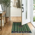 thumbnail image 2 of ODIKA 2'x3' Washable Doormat Stripes Goal Soccer Hockey Shaped Artificial Football Field Spotted Playful for Entryway, Kitchen, Laundry Room, Non-Slip, Low Pile, 2 of 7
