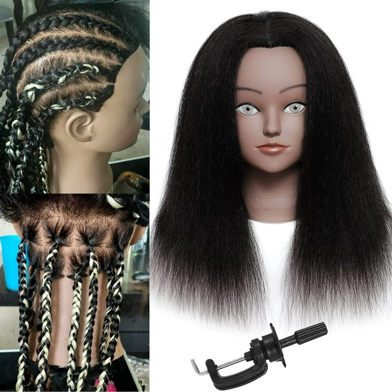 Mannequin Head With Human Hair For Braiding 100% Real Hair