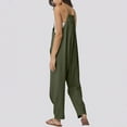thumbnail image 6 of FRSASU One Piece Jumpsuits for Women Casual Overalls Sleeveless Strap Rompers Travel Vacation Outfits Spring Fashion Clothes Army Green, 6 of 7