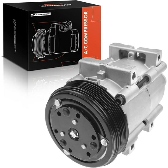 A-Premium AC Compressor with Clutch Compatible with Ford F-150 F-250 F-350 F-200 E-150 E-250 E-350 Econoline Club Wagon Bronco Lincoln Fits select: 1990-1995 FORD F150, 1990-1995 FORD F350