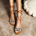 thumbnail image 4 of Sandalias de verano de gran tamaño Sandalias de mujer de playa con cordones de fondo plano Wmkox8yii  shjk4463, 4 of 5