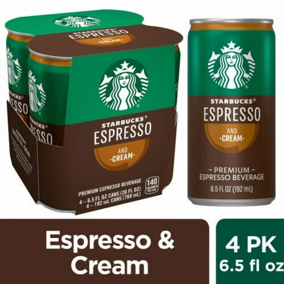 2X - Starbucks Espresso and Cream Iced Coffee Multipack Cans 4 pk / 6.5 fl oz