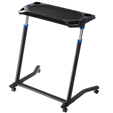 Mobile Cycling Desk: Foldable Bike Trainer Desk with Lockable Wheel and Adjustable Height for Home Office Workouts