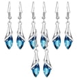 thumbnail image 1 of Aretes colgantes Drop01 4Pzas Gota de Agua Azul Metal/Circón., 1 of 2