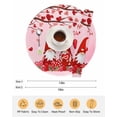 thumbnail image 6 of 13 Inch Round Placemats Set of 4, Valentine's Day Non Slip Heat Insulation PP Table Mats, Red Love Tree Gnomes Roses Pink Romance Washable Place Mats for Kitchen Dining Party Table Decor, 6 of 7
