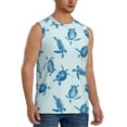thumbnail image 2 of Fotbe Men's Turtle Print Men's Sleeveless Muscle Tank Tops Casual T-Shirts for Gym Workout Beach-Large, 2 of 8