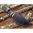 thumbnail image 5 of 8" HAND FORGED DAMASCUS STEEL FULL TANG BLADE GUT HOOK SKINNING POCKET KNIFE (Black), 5 of 5