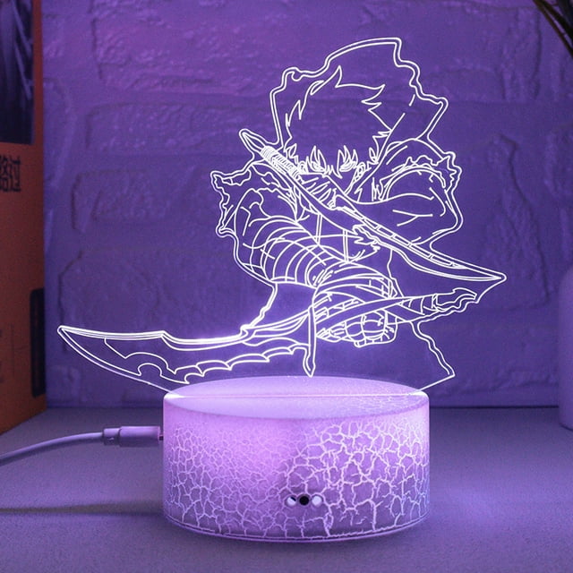 Luz nocturna LED 3D, solo, nivelaciones, que cambian de color para niños