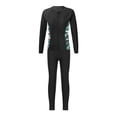 thumbnail image 4 of Runhomal Modest 2 Pcs Swimsuits for Kids Girls Floral Upf 50+ Rashguard Shirts with Leggings Black 16, 4 of 7