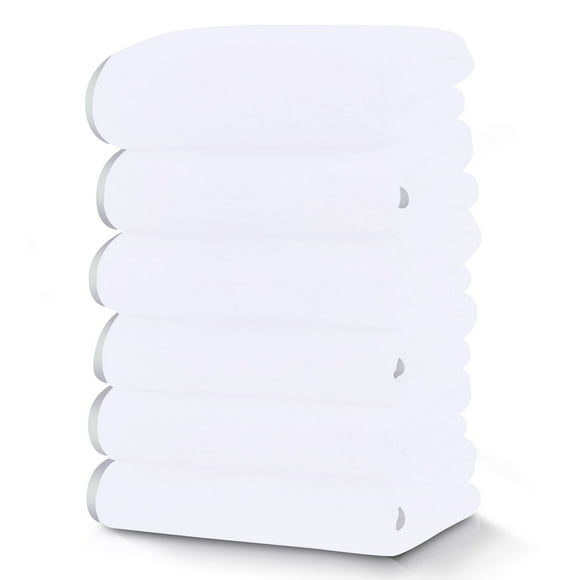 Toalla TENSTARS de microfibra para manos con dobladillo de seda, 41 x 71 cm, 6 unidades