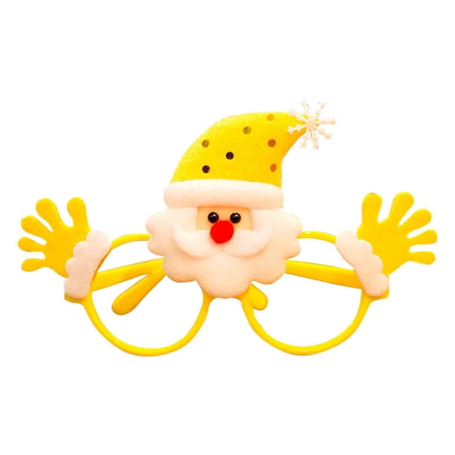 Adornos navideños, adornos navideños, regalos navideños Adornos navideños Gafas de asta de muñeco de nieve de Papá Noel Gafas sin montura Uso doméstico