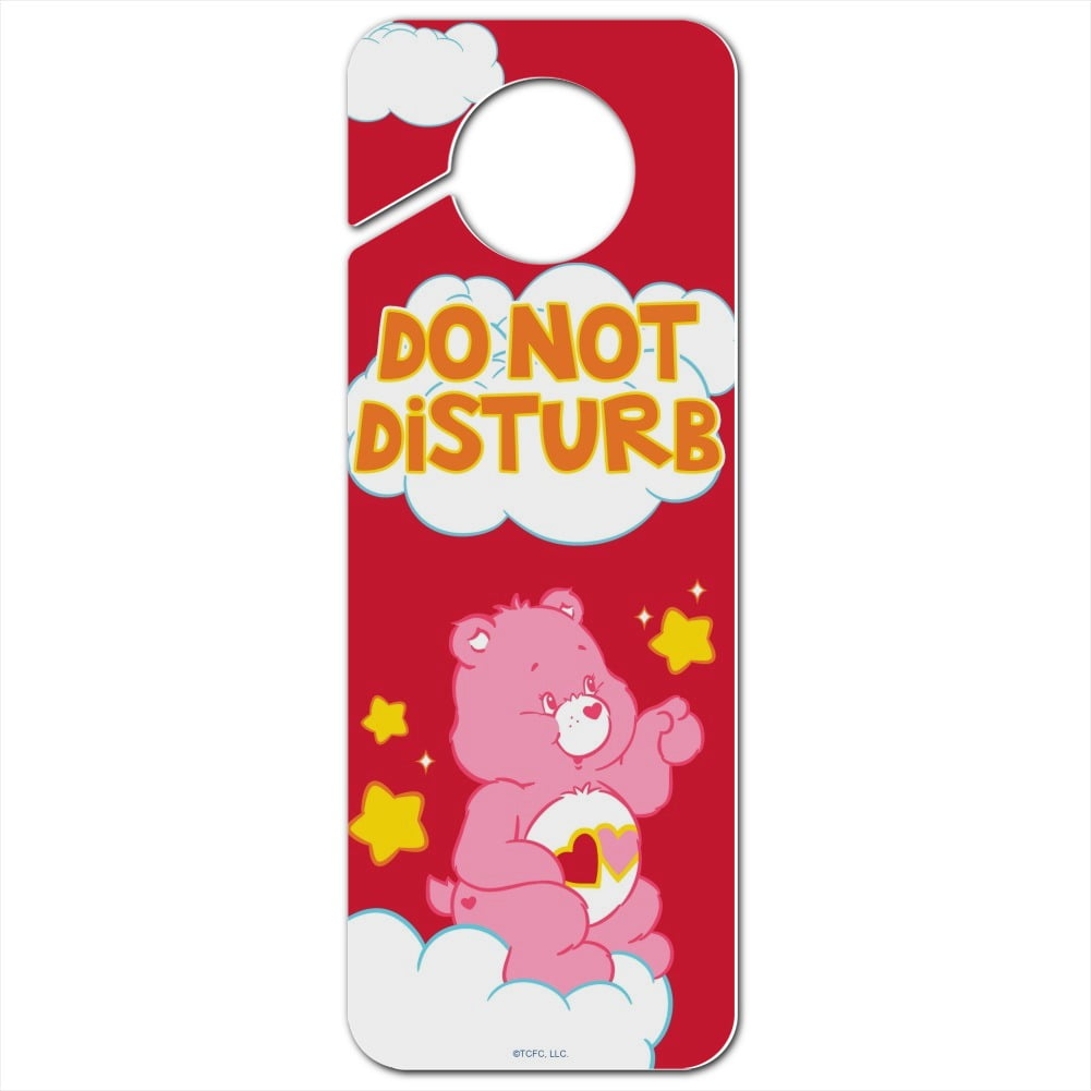 Care Bears LoveALot Bear Plastic Door Knob Hanger Sign