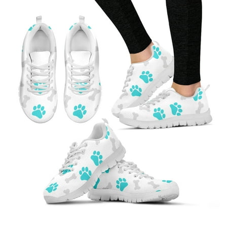 

Fashion Cartoon Dog Paw Dog Bone Print Lightweight Outdoor Shoes Black Comfortable Summer Breathable Shoes Zapatos