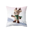 thumbnail image 2 of Christmas Festival Themed Pillow Cover 17.72x17.72 Inches Cloth Decorative Throw Pillowcase with Hidden Zipper for Sofa Couch Living Room Home Ambiance Decorations, 2 of 6