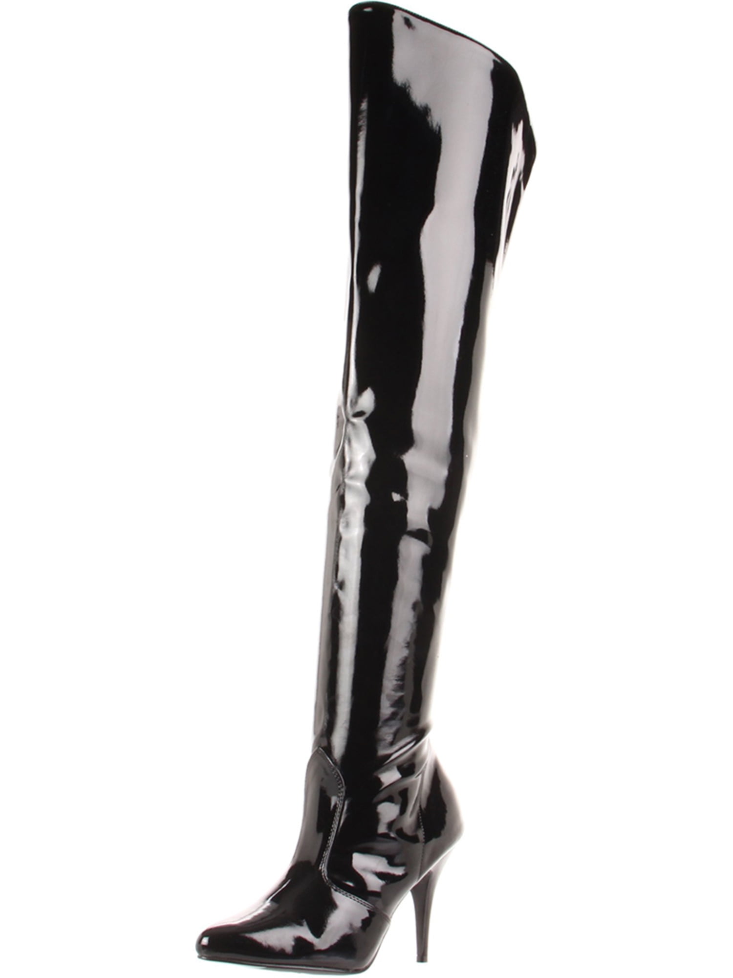 Womens 4 Inch Heels Sexy Black Thigh 