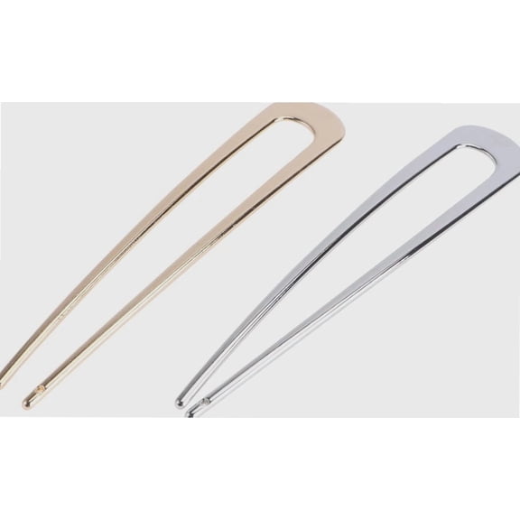 2pcs Hair Metal Updo Women's Womens Delicate Pin Geometric Accessories Vintage French U-shaped Hairpins Shaped Gold Alloy Fork Simple Sticks Stick Girls for Chignon Hairclip