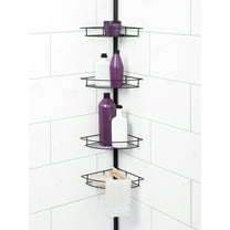 Bronze Shower Caddy with 4 Shelves, Zenna Home Tension Pole
