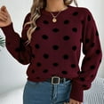 thumbnail image 2 of Fall Sweaters For Women Sevevn Women's Round-Neck Long Sleeve Knit Sweater Blouse, 2 of 7