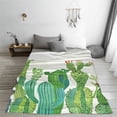 thumbnail image 5 of Pofeuu Cartoon Cactus Print Ultra-Soft Micro Fleece Blanket,for Bed Or Sofa,All Season Throw Blankets Flannel Blanket-60"x50", 5 of 7