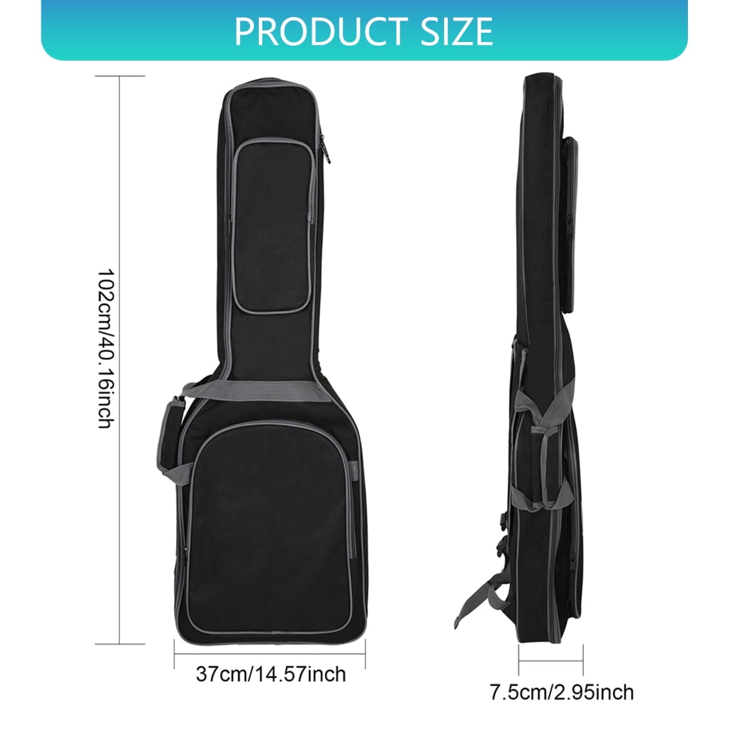 Electric Guitar Carrying Case Oxford Cloth Construction & Shockproof Padding