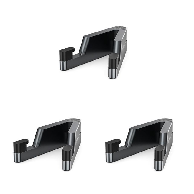 Injueey Soporte para de teléfono Tamaño de bolsillo Plegable Antideslizante Silicona Aleación de aluminio Soporte para tableta Soporte de Gris 3Conjunto