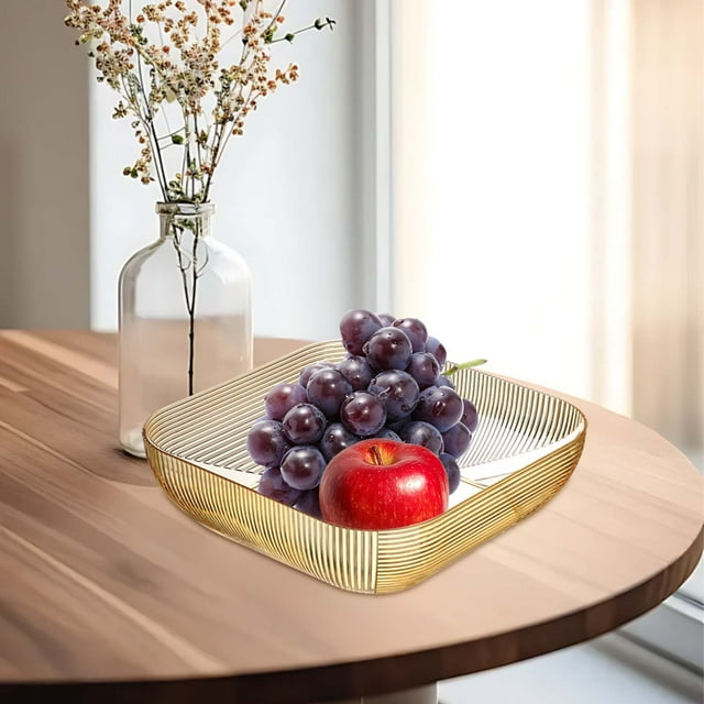 Fruit Tray Dry Fruit Platter Snack Serving Tray 20.5X14X6Cm | High-Grade Multi-Compartment Candy Nut Bowl | Durable Household Tea Table Decor | Versatile for Living Room Dining Entertaining