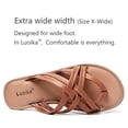 thumbnail image 2 of Sandalias planas Luoika para mujer, ancho ancho, color canela, 12.5XW, 2 of 8