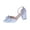 Blue, variant on Women Suede Rhinestone Bow Ankle Strap Block Heel Pumps Comfortable Footwear For Office Party Casual Outdoor Daily Activities
