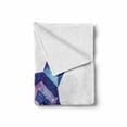 thumbnail image 2 of Bear Soft Flannel Fleece Throw Blanket, Cosmic Polygonal Wildlife Hand Drawn Watercolor Artwork with Galaxy Pattern, Cozy Plush for Indoor and Outdoor Use, 50" x 60", Blue Magenta, by Ambesonne, 2 of 6