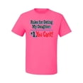 thumbnail image 2 of Rules For Dating My Daughter #1 You Can't! Funny Dad Father Gift | Mens Father's Day Graphic T-Shirt, Neon Pink, 3XL, 2 of 4