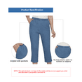 thumbnail image 5 of Turtle Bay New York Women's Elastic Waist Pull On Stretch Twill Capri with side pockets (Plus Sizes), 5 of 8