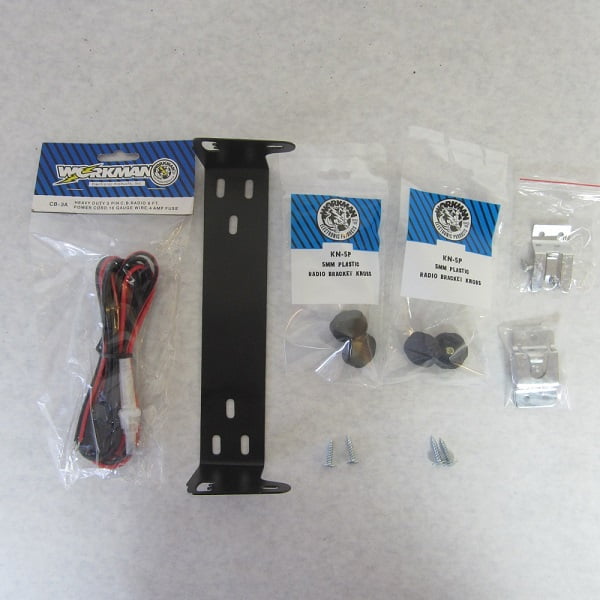 CB Radio Bracket Kit For Cobra/Uniden/Connex W/ CB3AKN5PMIC CLIPS