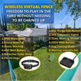 thumbnail image 4 of XIBUFE 2-In-1 Wireless Electric Dog Fence,Pet Boundary Containment System,Shock Dog Training Collar Receiver with Remote,Adjustable Range,Rechargeable,Waterproof,For All Dogs,For 1 Dog, 4 of 8