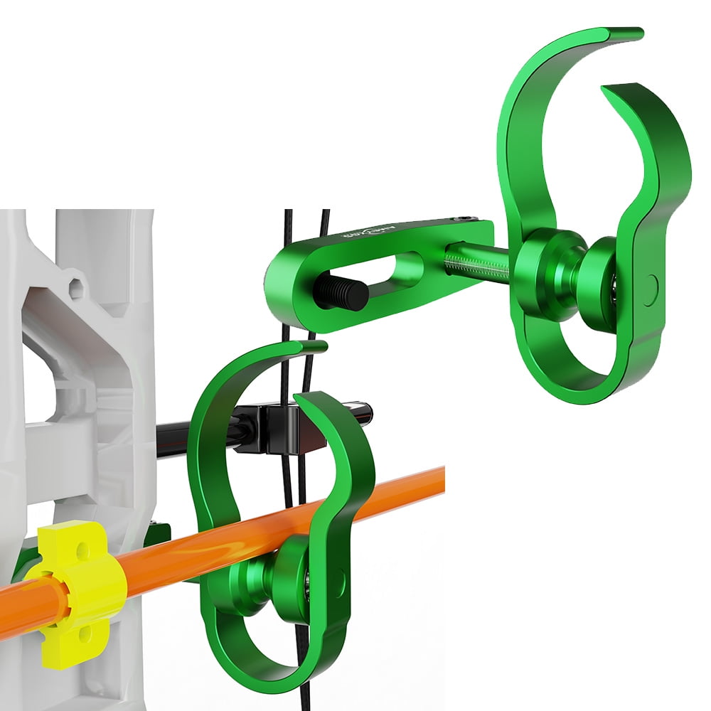 A1 Bow Fishing Arrow Rest Lightweight Aluminum Ambidextrous Roller Rest Black & Green for Compound Bow