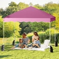 thumbnail image 2 of Gymax 10 X 10 FT Pop up Canopy Tent Portable Foldable Patio Shelter w/ Wheeled Bag Pink, 2 of 10