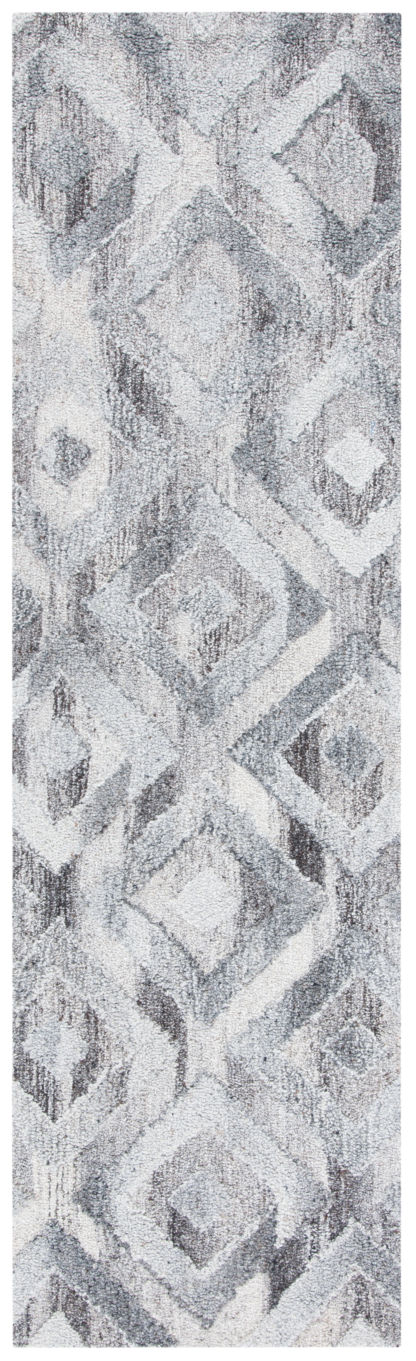 SAFAVIEH Abstract Moriah Geometric Runner Rug, Gray, 2'3" x 8'