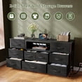 thumbnail image 5 of Satifur 9-Drawer Fabric Dresser​ with LED, Wide Storage Cabinet & TV Stand for Bedroom or living room, Black Oak, 5 of 8