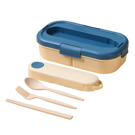 

Flip Cover Lunch Box with Tableware Multifunctional Microwave Lunch Box for Outdoor Picnic Fruit Food Container C