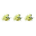 thumbnail image 4 of VONKY Faux Lilium With Realistic Appearance Low Maintenance Artificial Flowers yellow 3Set, 4 of 6