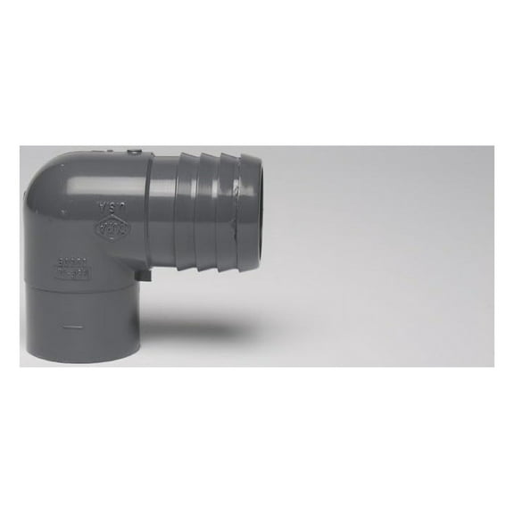 Dura Plastics | PVC Insert Combination Reducing 90 ° Elbow | Schedule 40 Black | 1-1/2" x 1" (INSERT X REDUCING FIPT) | High-Flow Capacity | Plumbing, Irrigation, Pool, Spa, DIY Projects