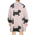 thumbnail image 2 of Scottish Terrier Wearable Oversized Blanket,Wearable Blanket Hoodie for Adults,Cozy Hooded Blankets with Super Pockets,Super Warm Fuzzy Pullover for Women & Men, 2 of 6
