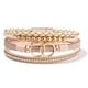 thumbnail image 1 of Pulseras envolventes bohemias, brazalete de cuero, pulseras con cuentas doradas para mujer, pulseras infinitas apilables, joyería con cierre, 1 of 6
