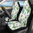 thumbnail image 2 of XYZCANDO 2 Pack Automotive Seat Protector Cover for Car Seats Car Interior Decor Easy to Install Waterproof, Sedan Van Truck Auto Seat Covers Front Seats, Cacti Bloom Pattern, 2 of 10