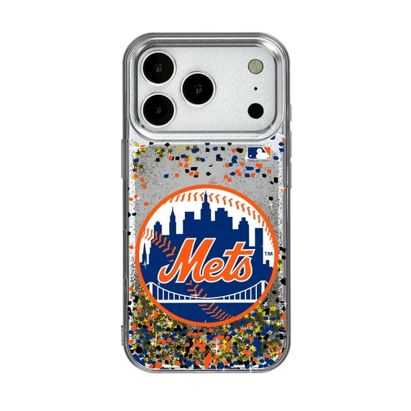 New York Mets Glitter Confetti iPhone Case