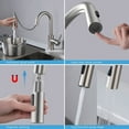 thumbnail image 5 of Kibi USA Single-Hole Pull-Down Kitchen Faucet with Sprayer and Magnetic Docking Brush Nickel Brass Finish, 5 of 5