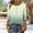 Mint Green, variant on Qulqfy Womens Graphic T Shirts Boat Neck 3/4 Length Sleeve Loose-Fitting Causal Tunic Button Vacation Tops for Women Trendy L