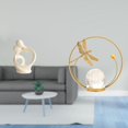 thumbnail image 2 of Estatua abstracta,Estatua de resina para decoración del hogar,escultura de pareja,Estatua de bola de cristal,Estatuas de bolas de cristal para decoración del hogar,escritorio, 2 of 8
